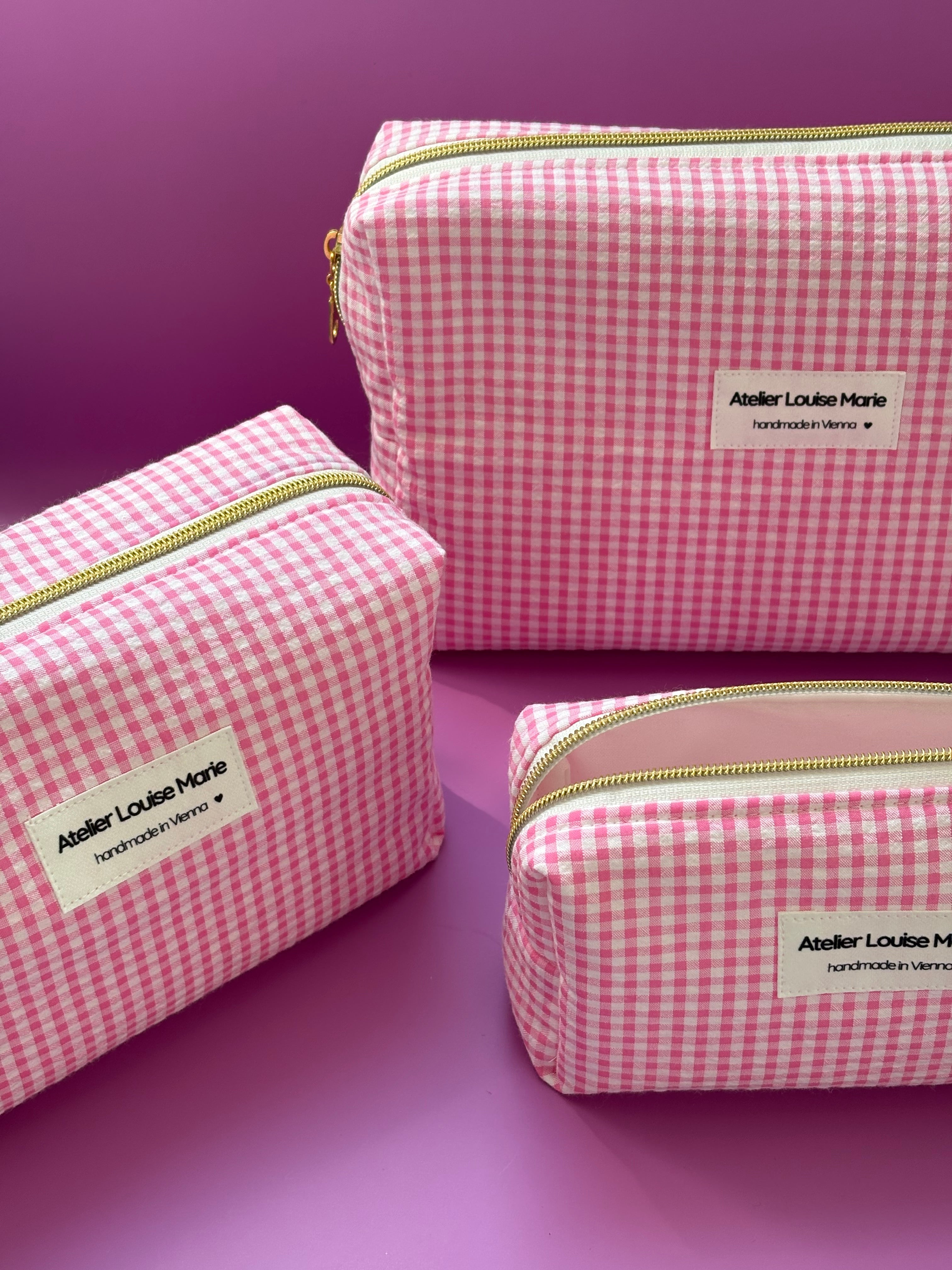 Clementine Pouch - Vichy Fuchsia