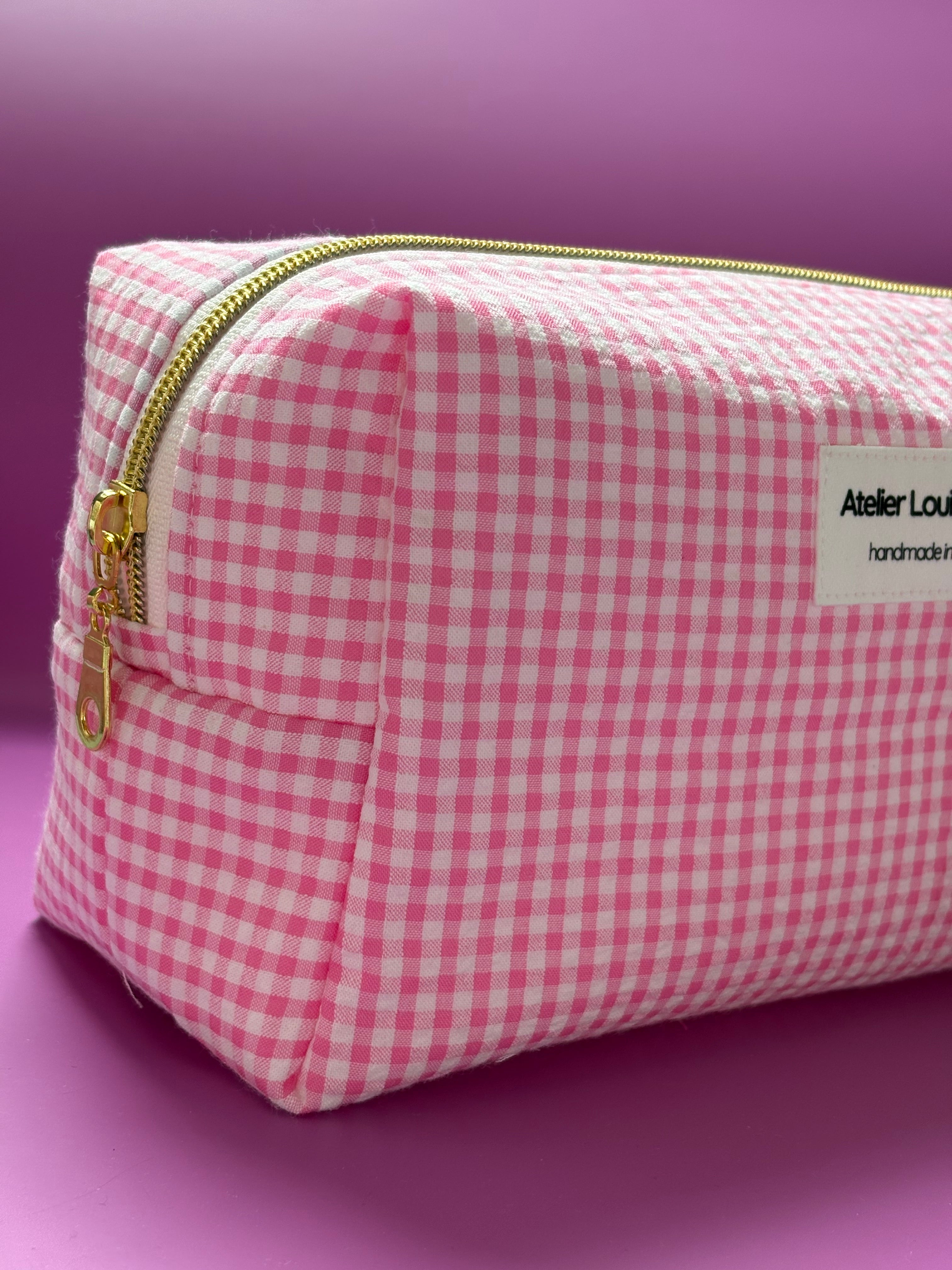 Clementine Pouch - Vichy Fuchsia