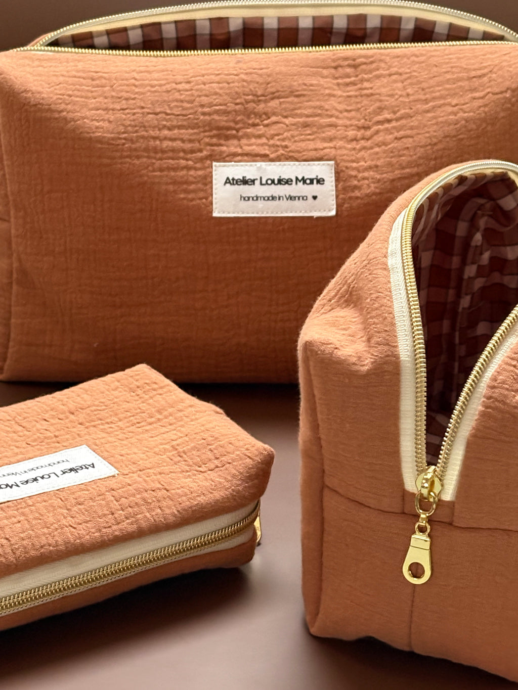Clementine Pouch - Double Gauze Tobacco