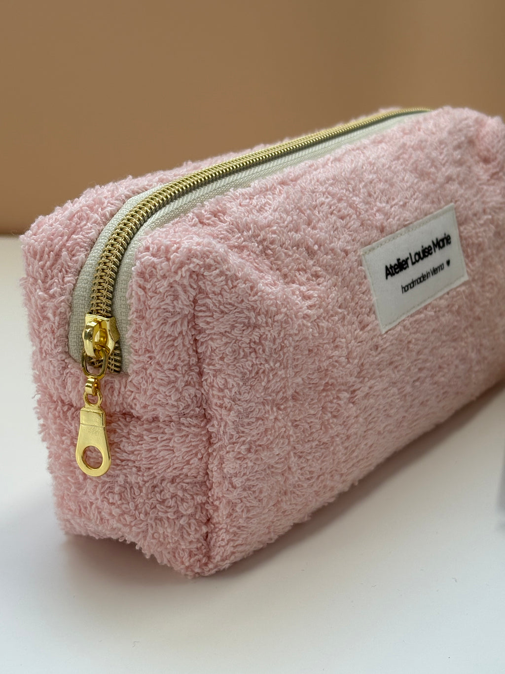 Clementine Pouch - Terrycloth Pink