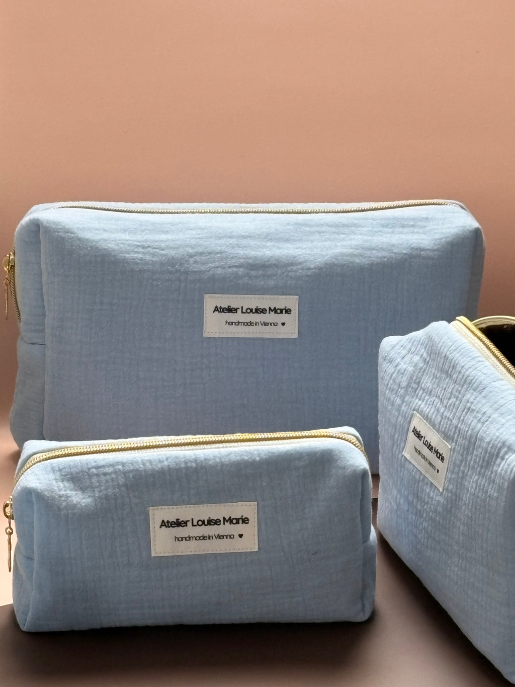 Clementine Pouch - Double Gauze Baby blue