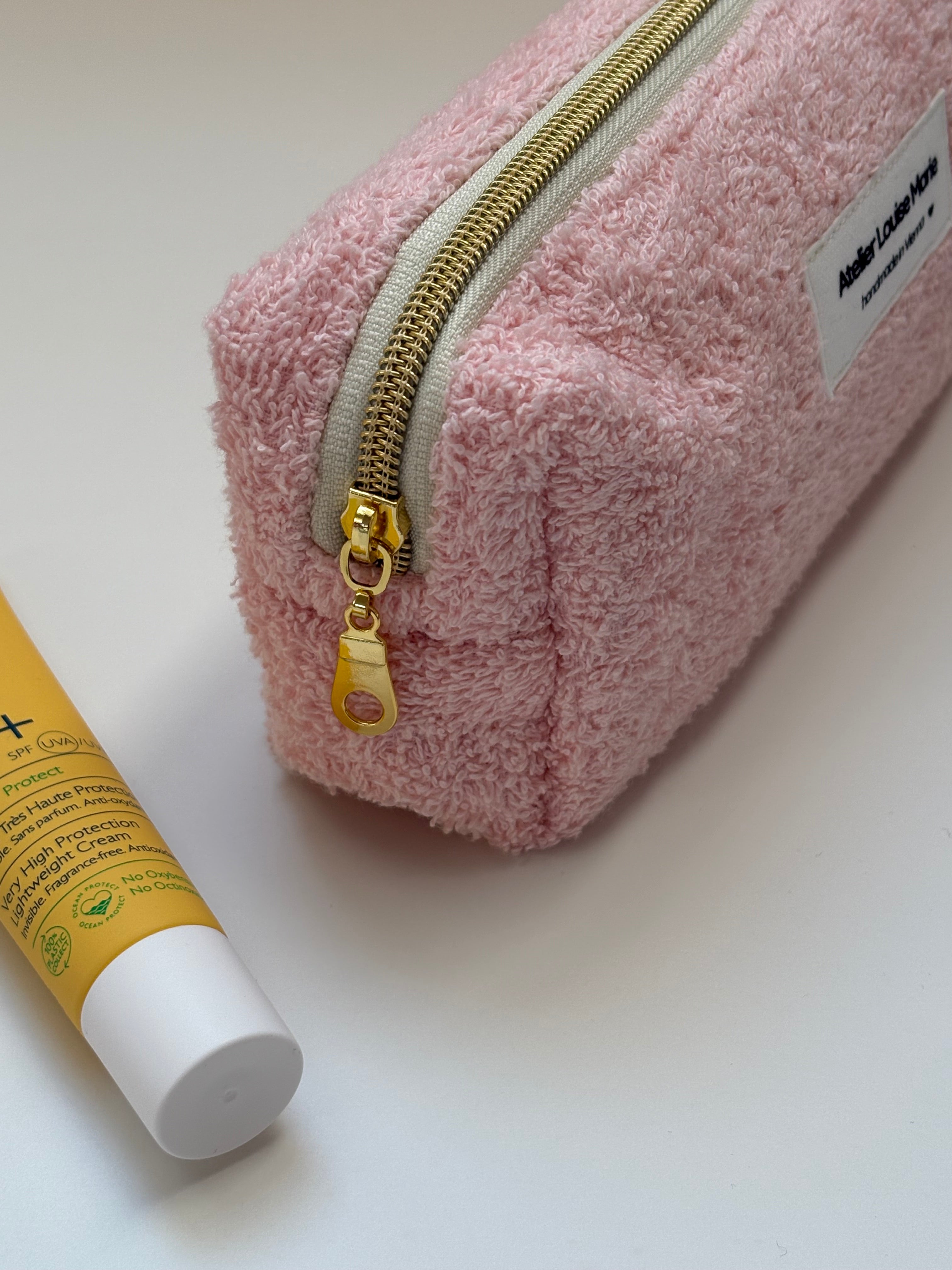 Clementine Pouch - Terrycloth Pink