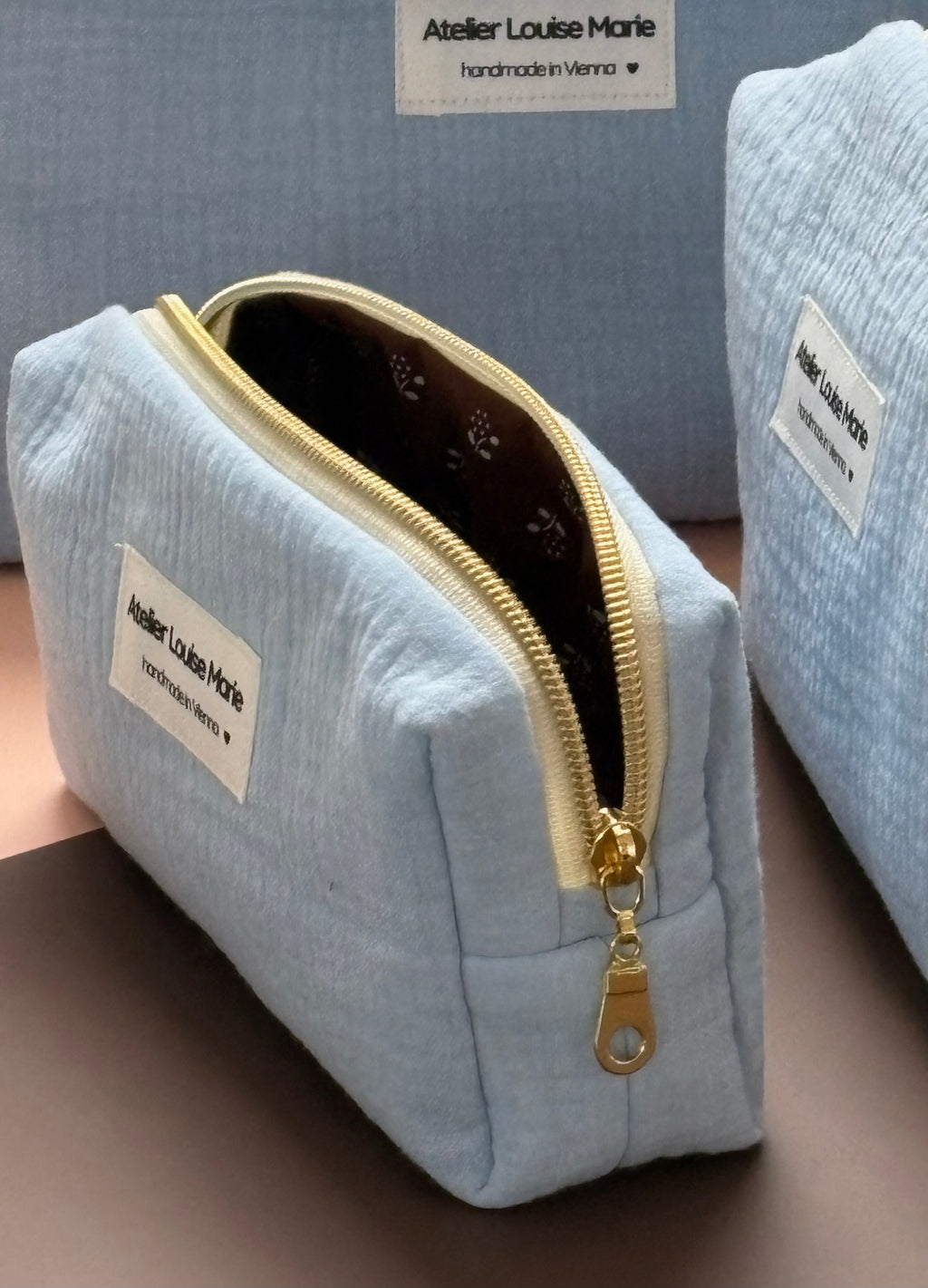 Clementine Pouch - Double Gauze Baby blue