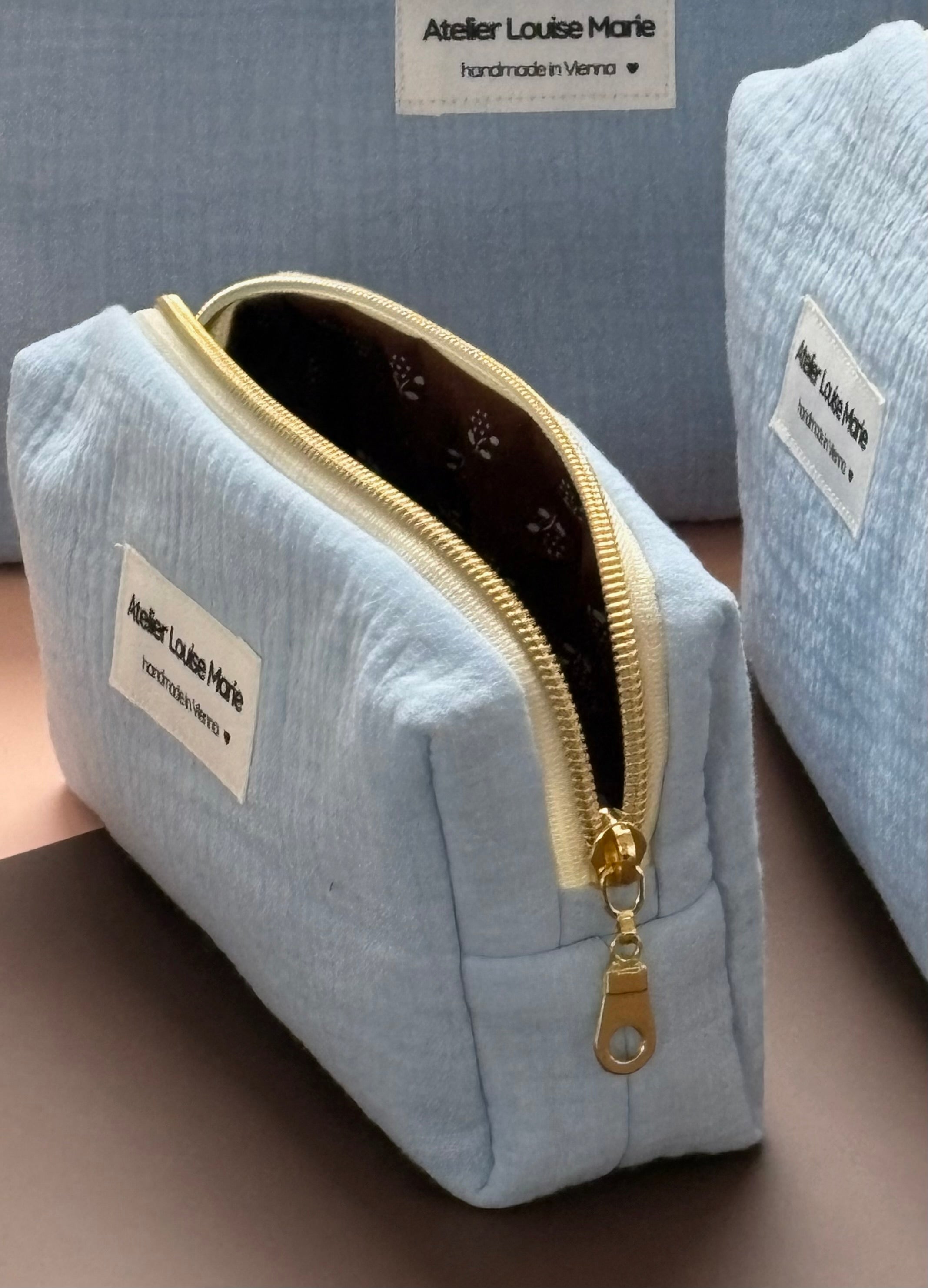 Clementine Pouch - Double Gauze Baby blue