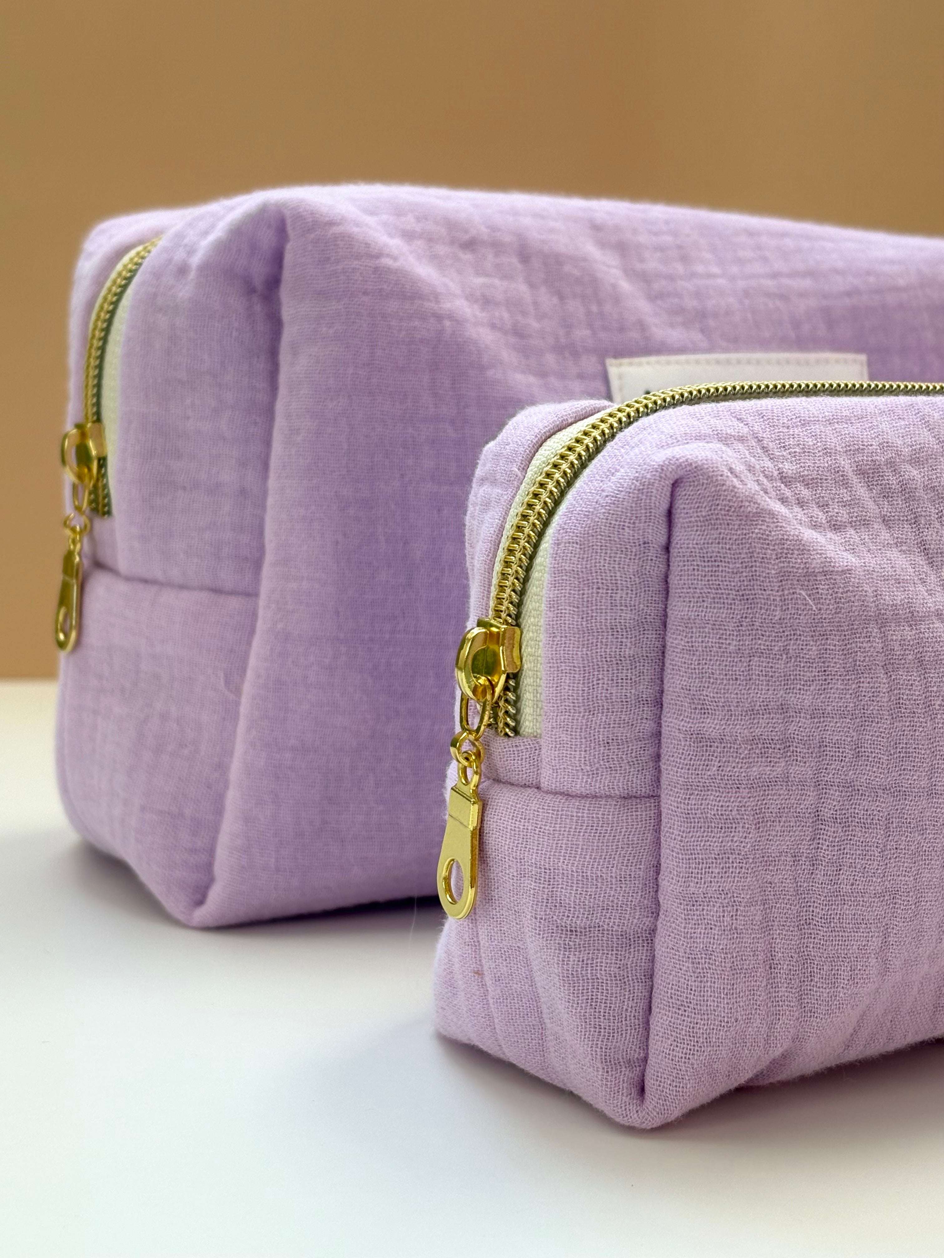 Clementine Pouch - Double Gauze Lilac