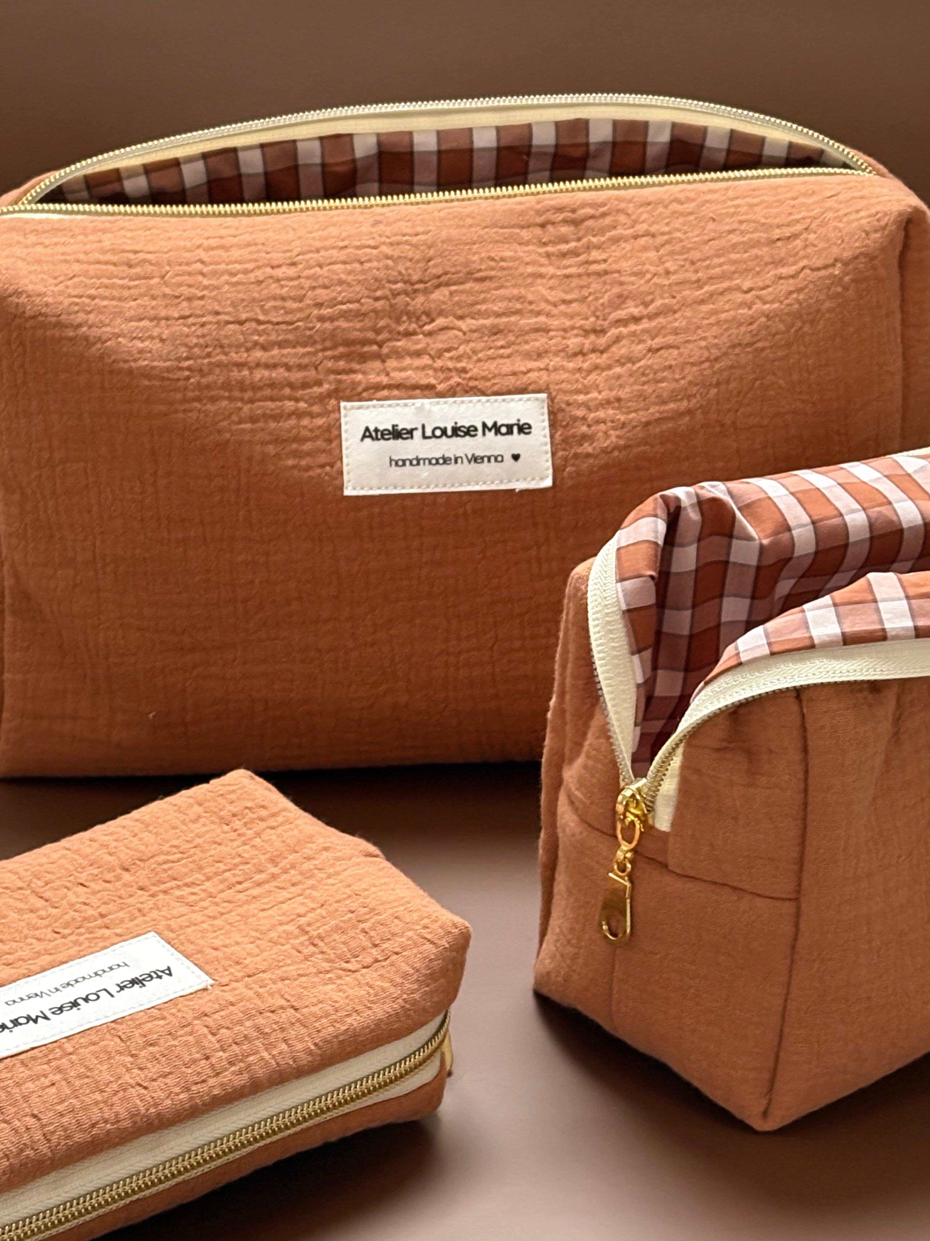 Clementine Pouch - Double Gauze Tobacco