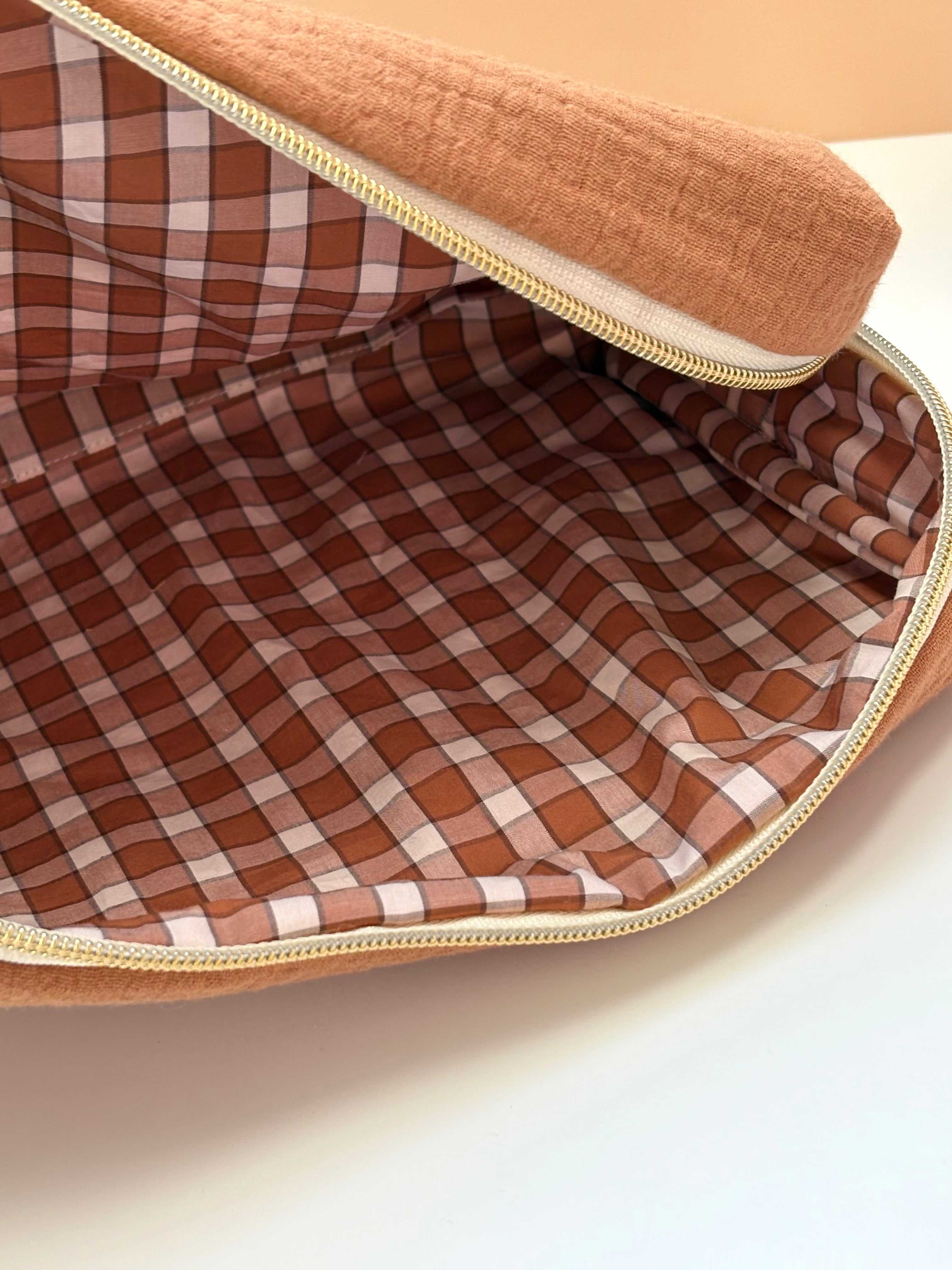 Clementine Pouch - Double Gauze Tobacco
