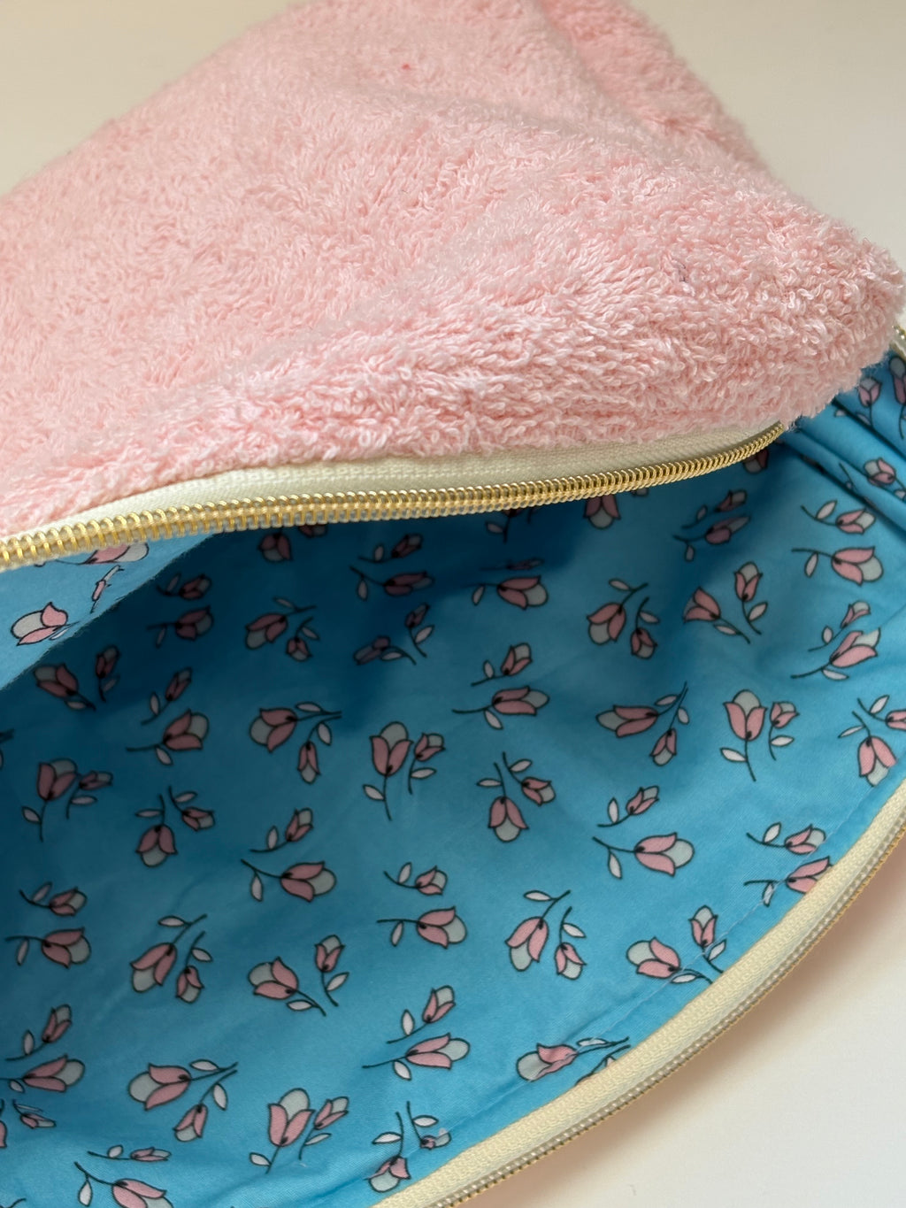 Clementine Pouch - Terrycloth Pink