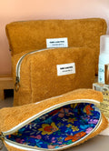 Clementine Pouch - Terrycloth/Mustard