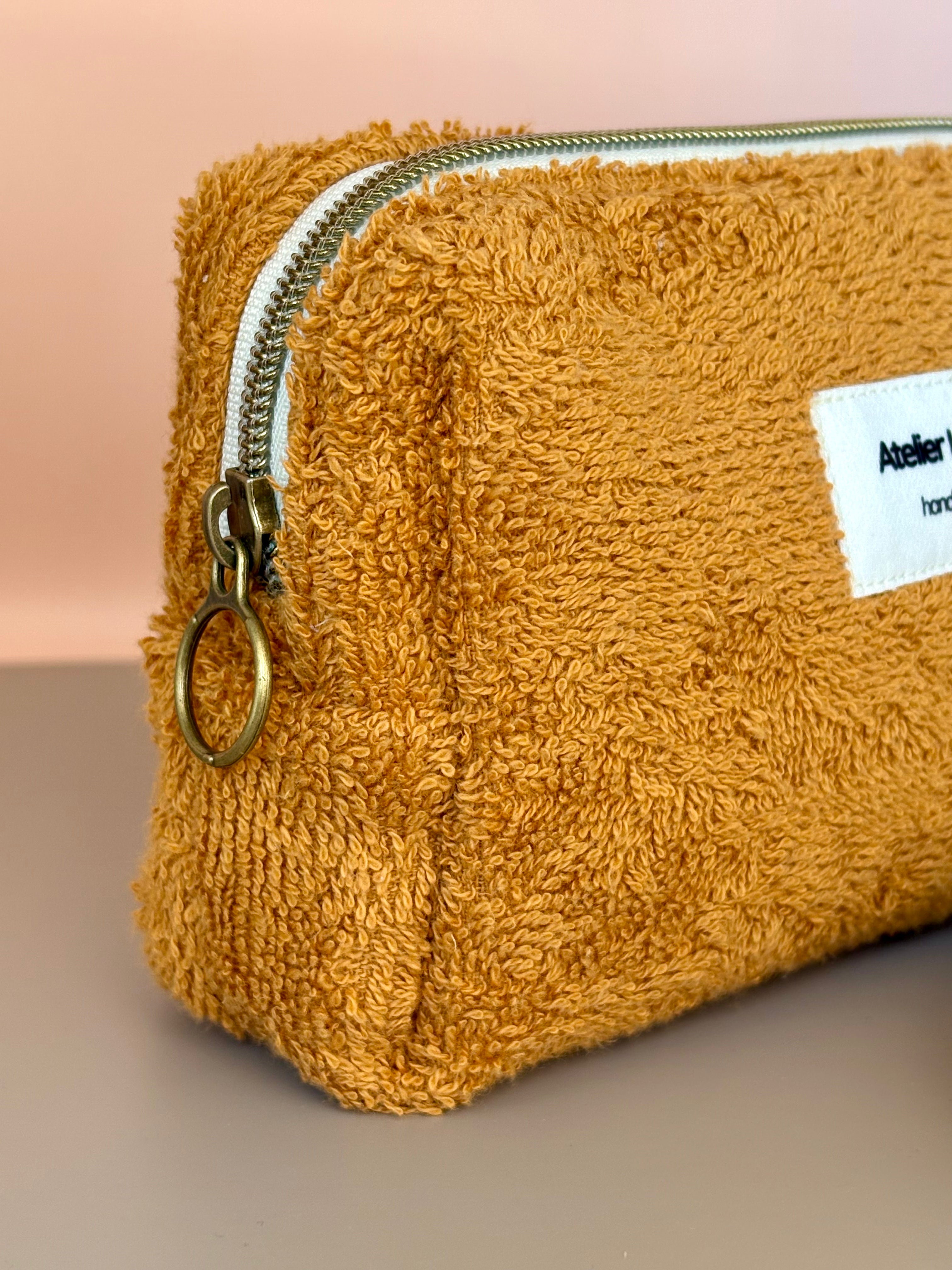 Clementine Pouch - Terrycloth/Mustard