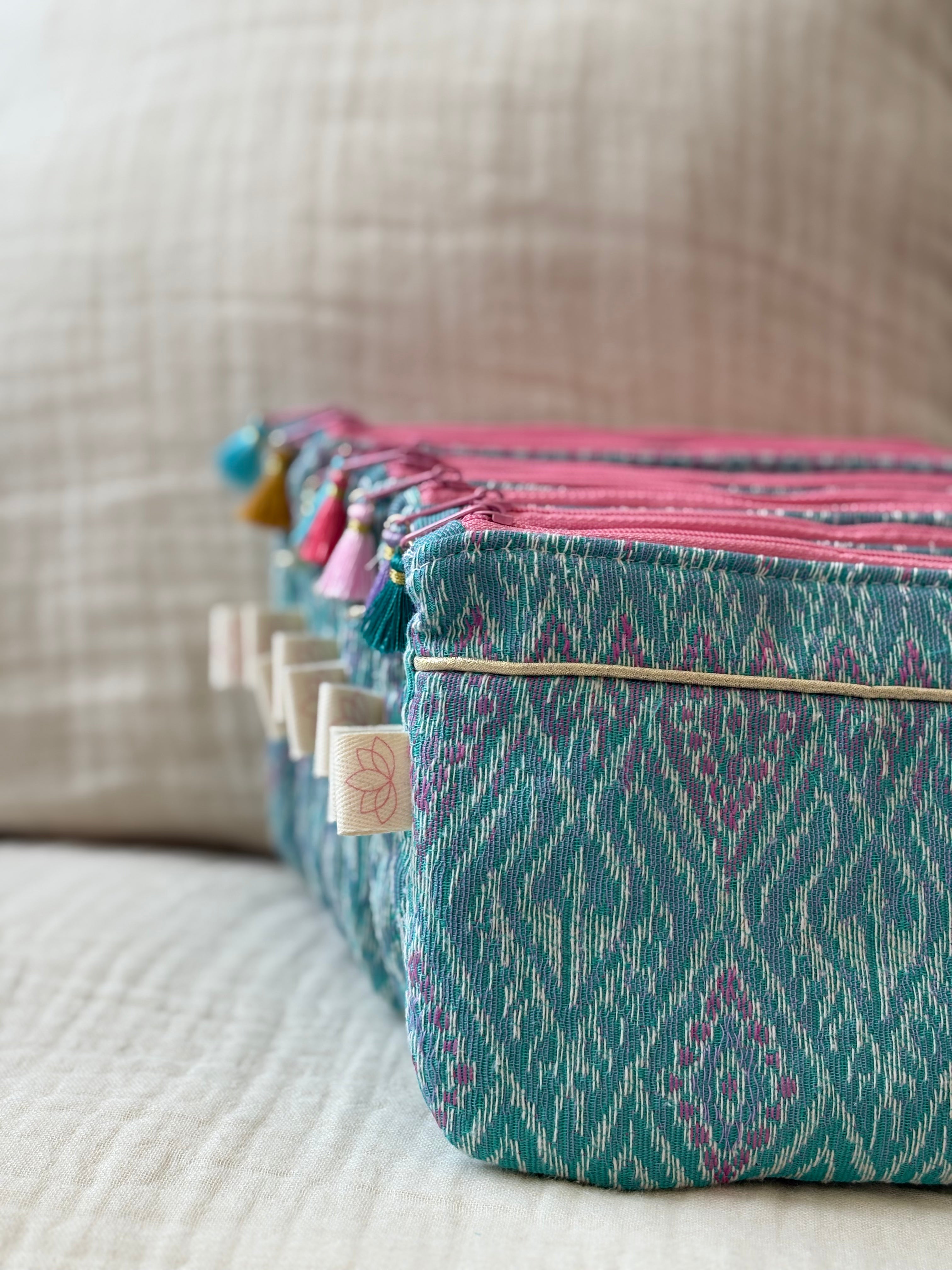 Florence Pouch - Thai Jaquard Blue