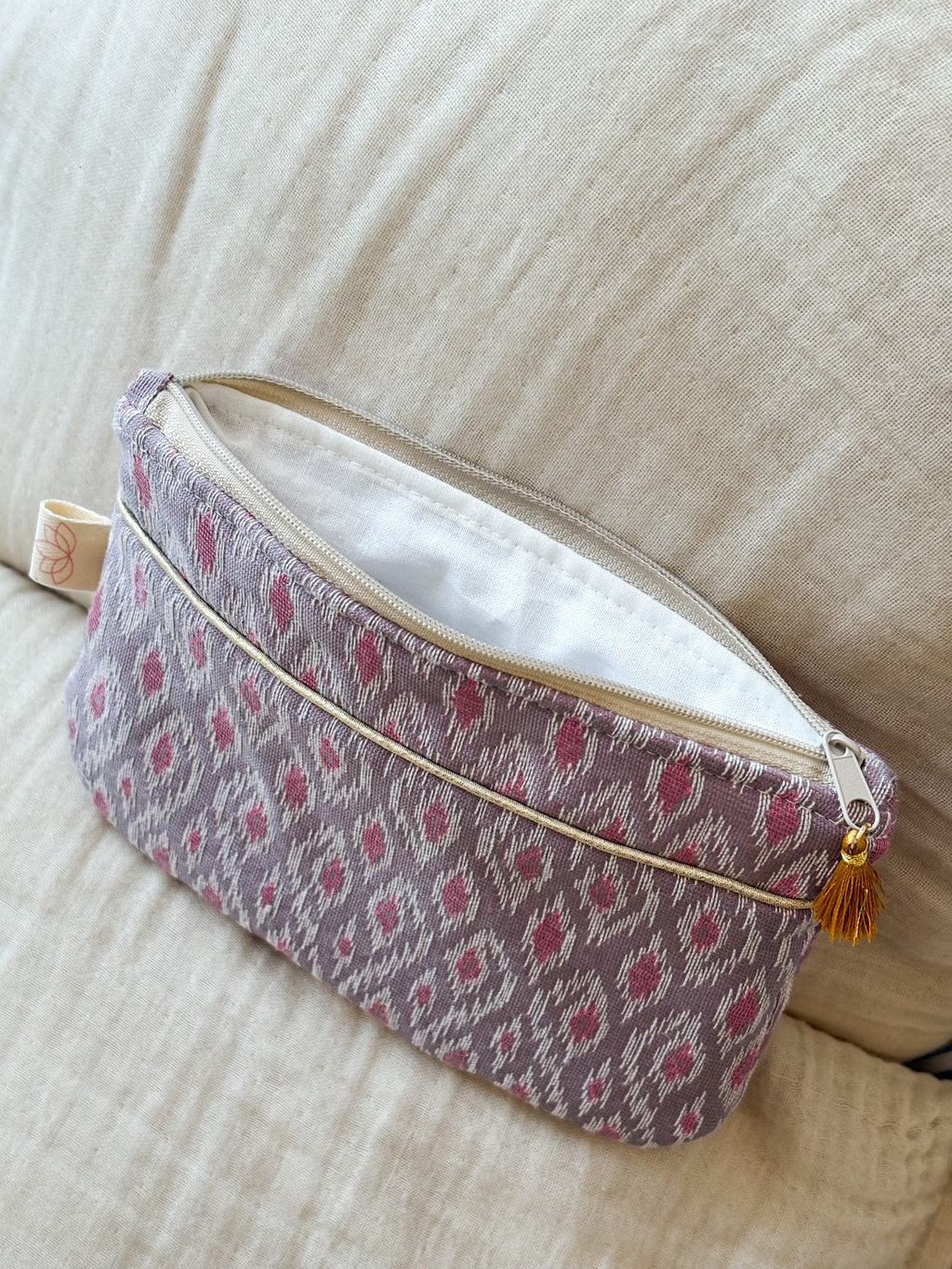Florence Pouch - Thai Jaquard Pink/Purple