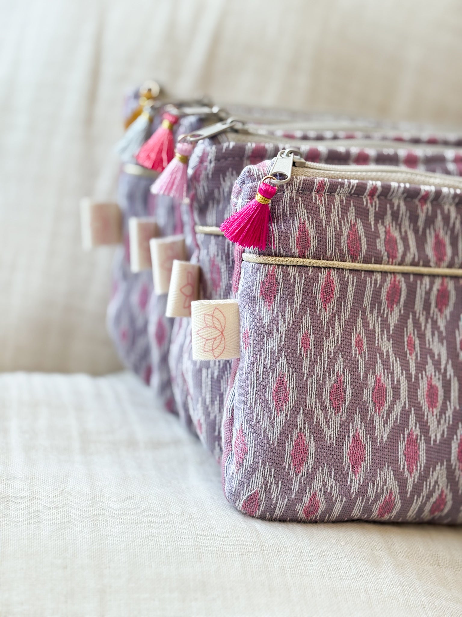 Florence Pouch - Thai Jaquard Pink/Purple