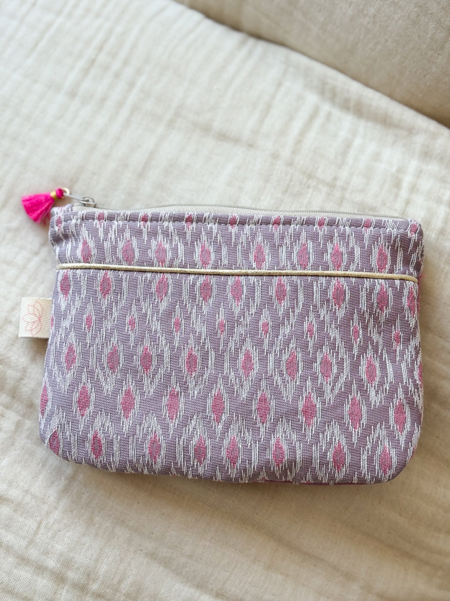 Florence Pouch - Thai Jaquard Pink/Purple